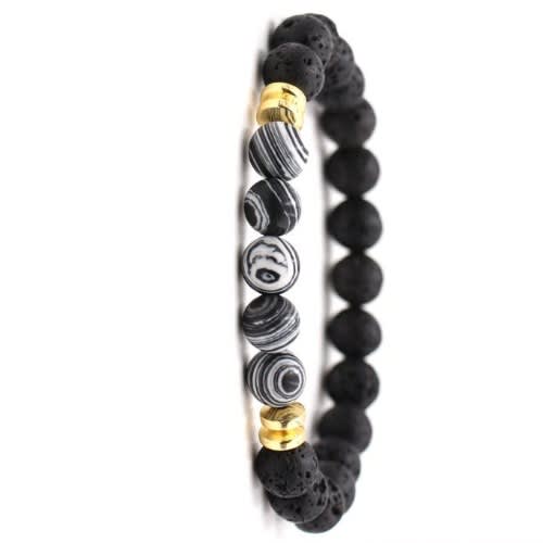 Tiger Eye Lava Bead Bracelet