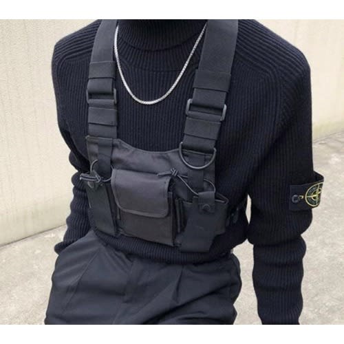 Hip-hop Style Chest Bag  With Pocket - Tooling Vest