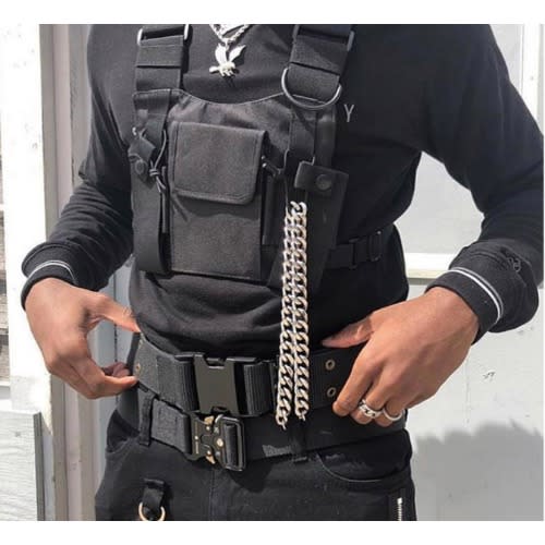 Hip-hop Style Chest Bag  With Pocket - Tooling Vest