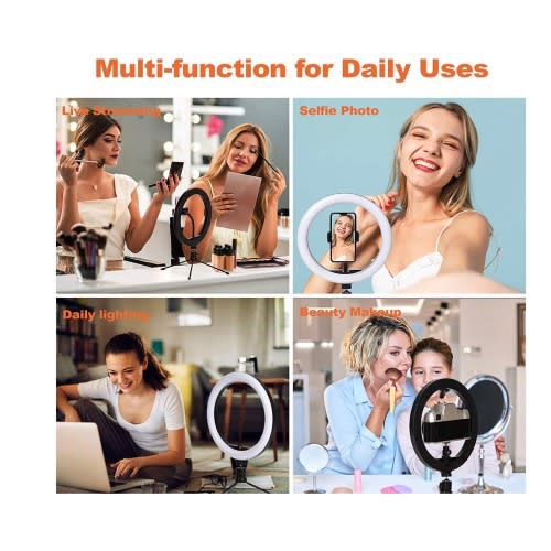 10-1" Ring Light With Table Tripod Stand & Phone Holder