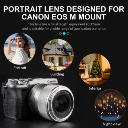 Viltrox 23mm F1.4 Lens For Canon M50 Wide Angle Lens - Silver