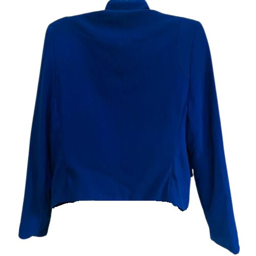 Long Sleeved Cropped Blazer - Blue