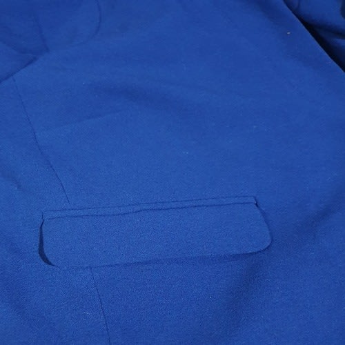 Long Sleeved Cropped Blazer - Blue