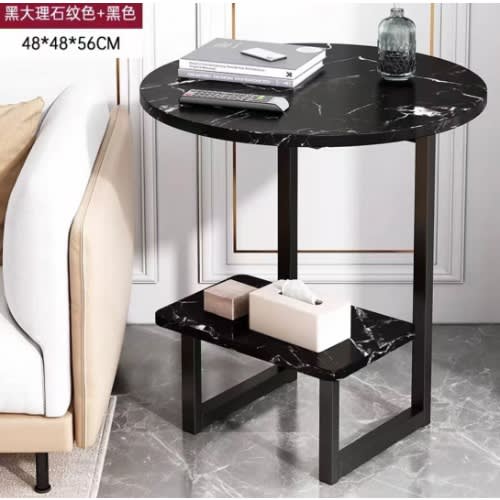 Modern Design Sofa Side Coffee Table - Black