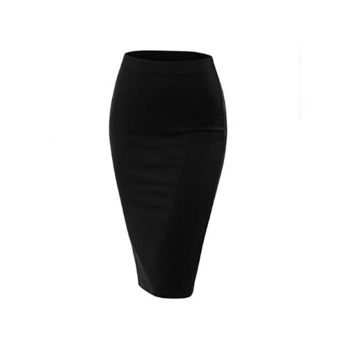 Ladies Body Con Pencil Skirt- Black