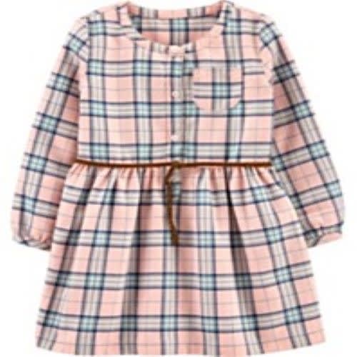 Toddler Girls Plaid Shirt Dress