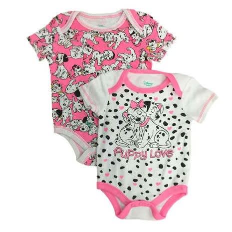 101 Dalmatian Baby Girl  Bodysuit -2 Pack