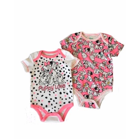101 Dalmatian Baby Girl  Bodysuit -2 Pack