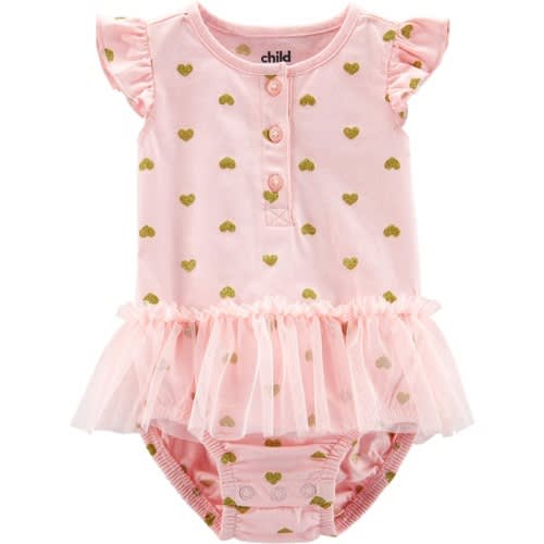 Child Of Mine Short Sleeve Baby Girl Sunsuit