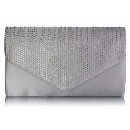 Good  Crystal Clutch Purse - Silver