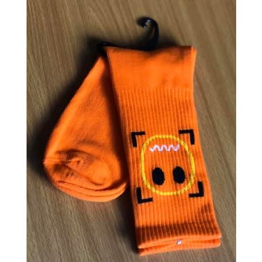 Smile Orange Men's Socks