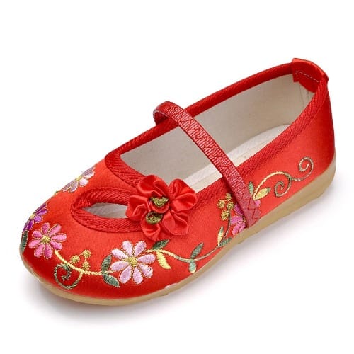 Girls Red Flat Shoe