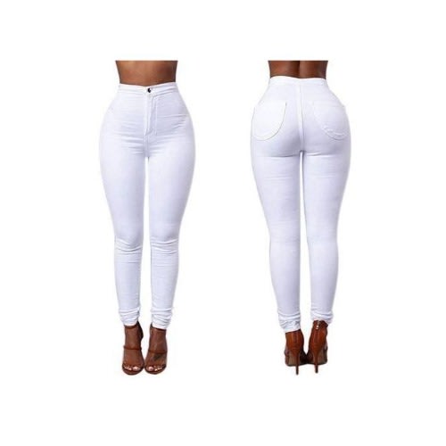 Skinny Highwaist Jeans For Ladies - White