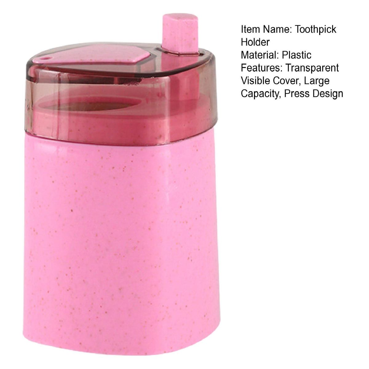 Toothpick Storage Box Automatic Ejector Toothpick Dispenser Pink