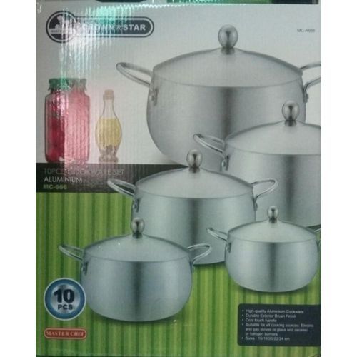 10 Pieces Aluminium Cookware Set
