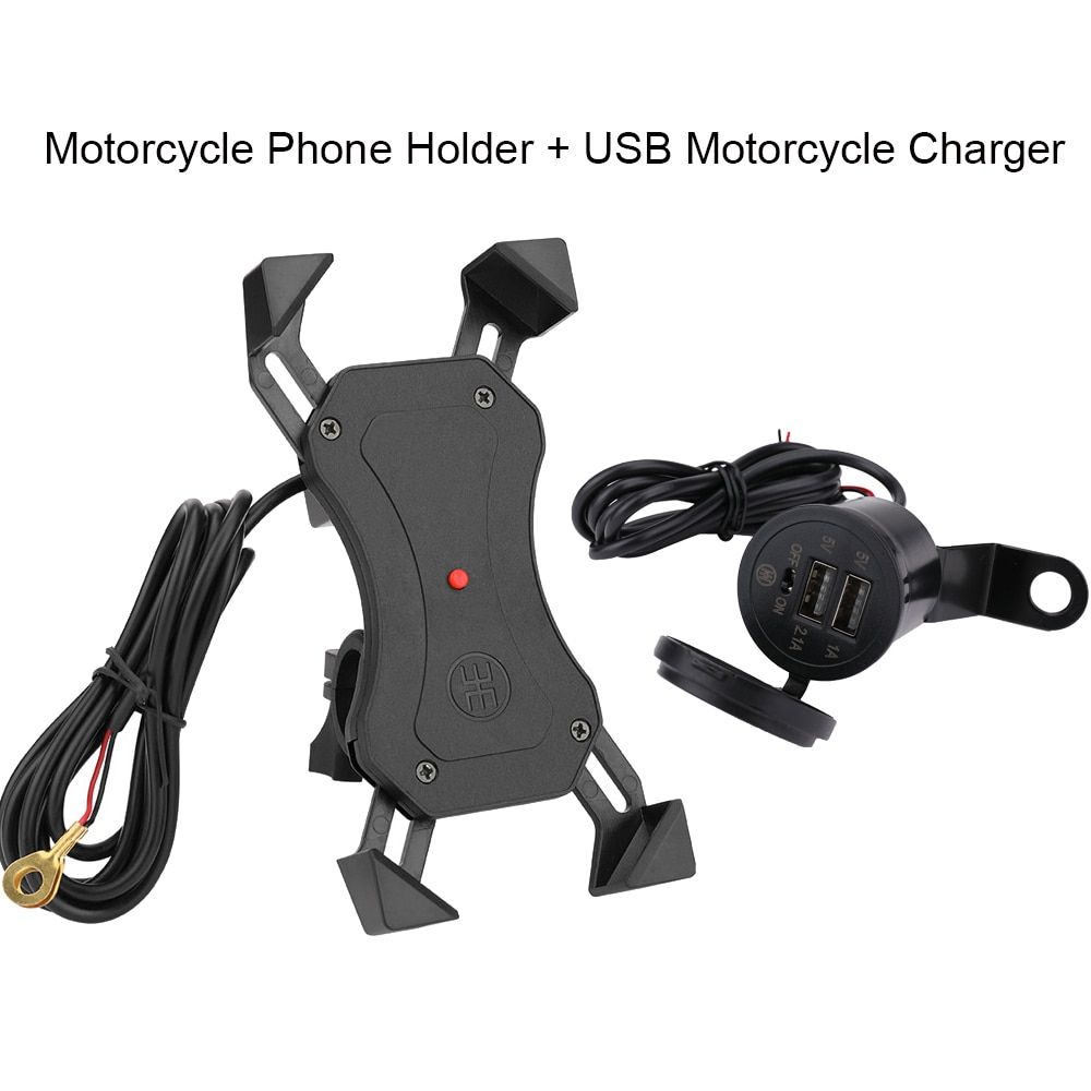 Phone Holder Motorcycle USB Charger 360 Rotatable Universal Cell Phone Holder For Yamaha MT09 MT07 R1200GS For HONDA