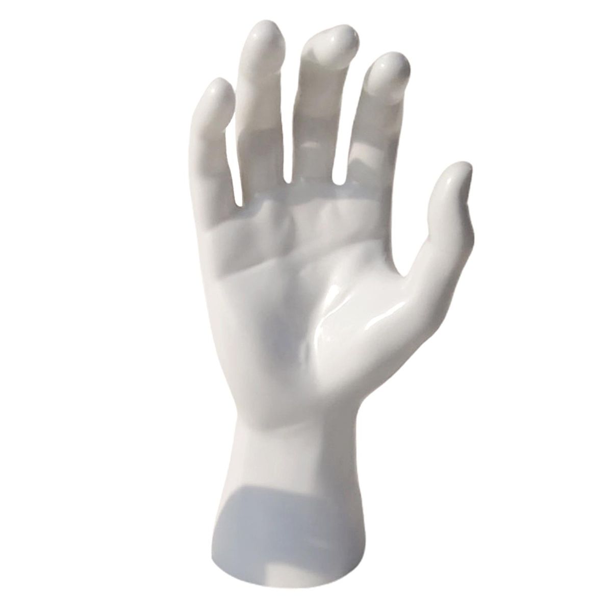 Male PVC Hand Model   Jewelry Display Support White Right