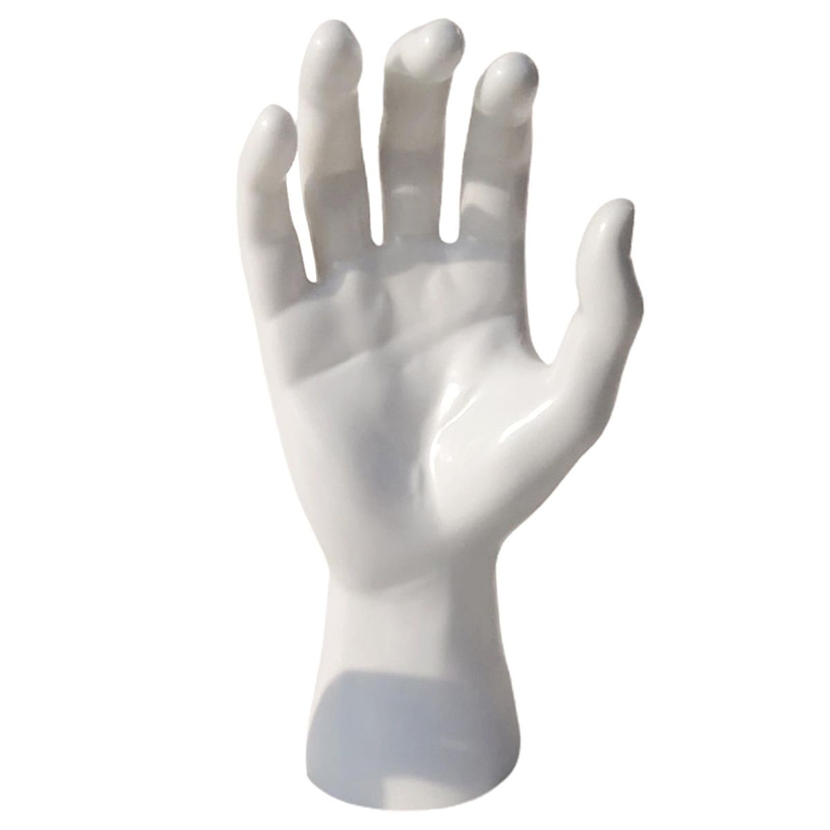 Male PVC Hand Model   Jewelry Display Support White Right
