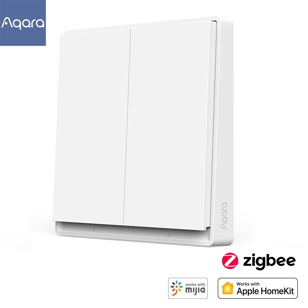 Aqara E1 Smart Wireless Switch Wall Switch Zigbee Intelligent Dual Control One Key Control Extreme Single-click Mode 2 Years Long Battery Life