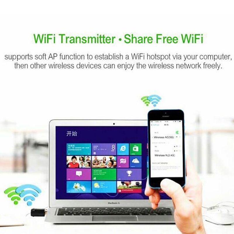150mbps Wireless Usb Ethernet Pc Wifi Ac Adapter Lan 802.11