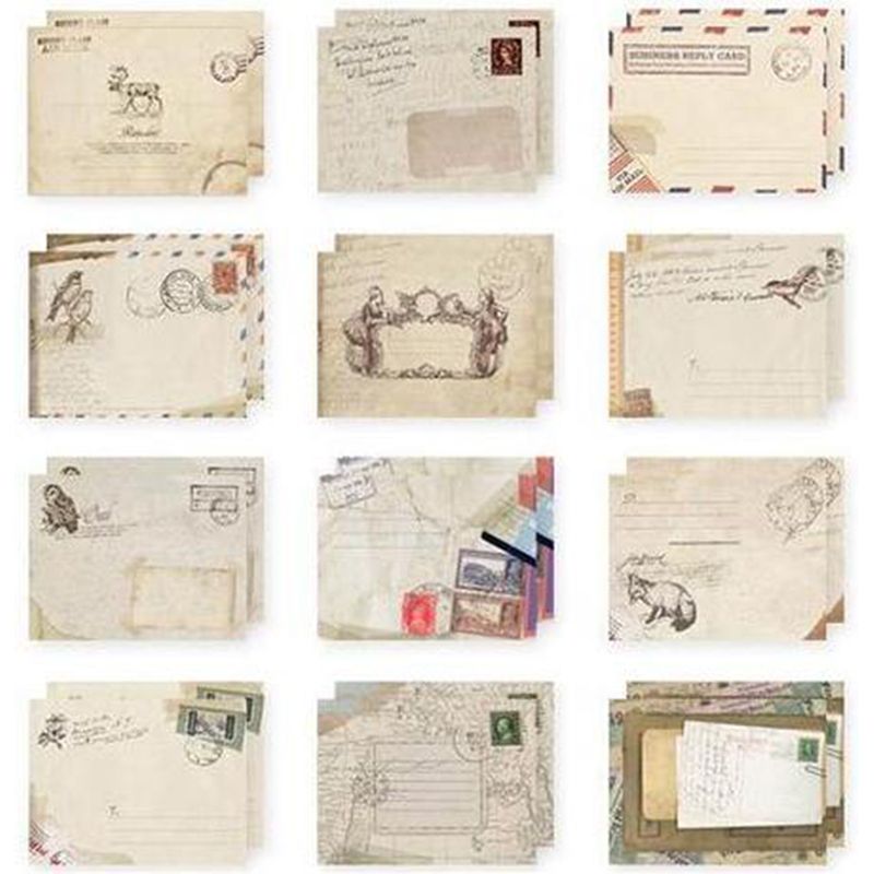 12 Pcs/lot 12 Designs Paper Envelope Cute Mini Env