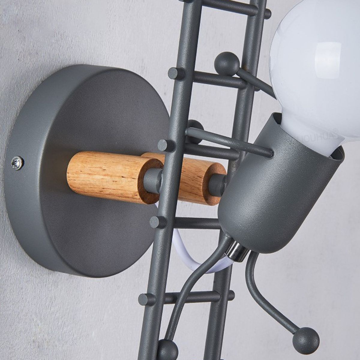The Nordic Style Bedroom Iron Art The Little Man Climbed The