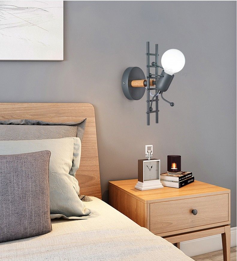 The Nordic Style Bedroom Iron Art The Little Man Climbed The