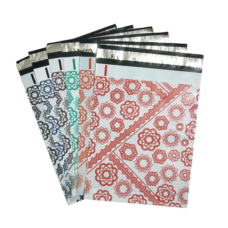 10pcs 25.5*33cm 10*13 Inch Red/black Flower Design