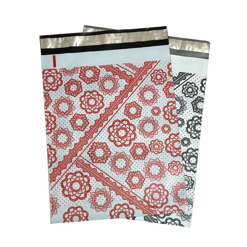 10pcs 25.5*33cm 10*13 Inch Red/black Flower Design