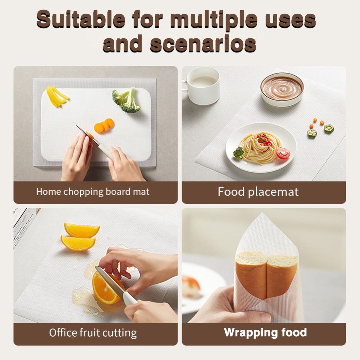 Bendable Cutting Board Greencut Biodegradable Cutting Board Mats White