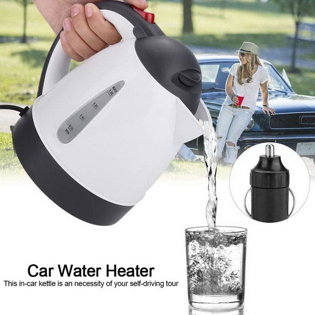 1L Electric Water Kettle Stainless Steel 250W 24/12V