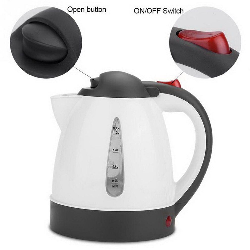 1L Electric Water Kettle Stainless Steel 250W 24/12V