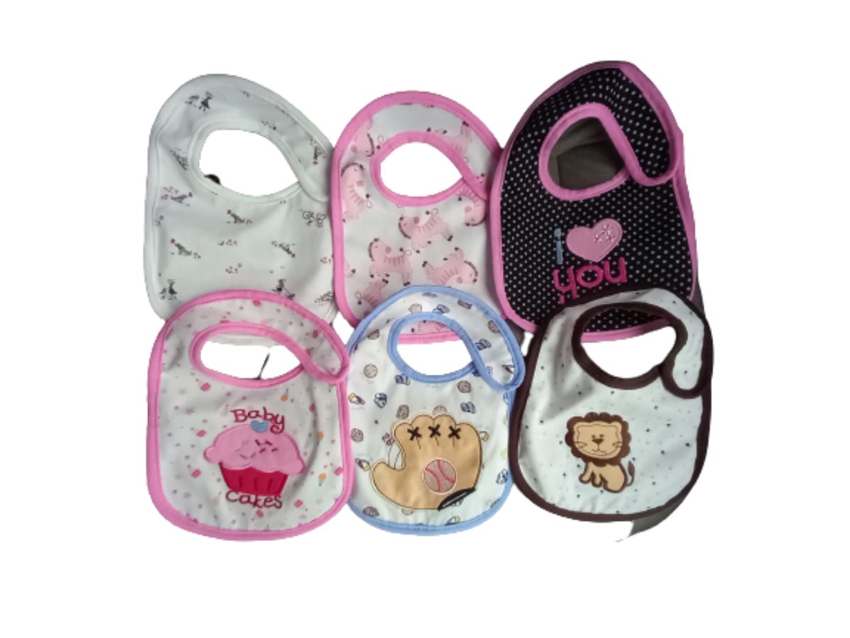 Baby Bib Set Of 6 - Multicolour