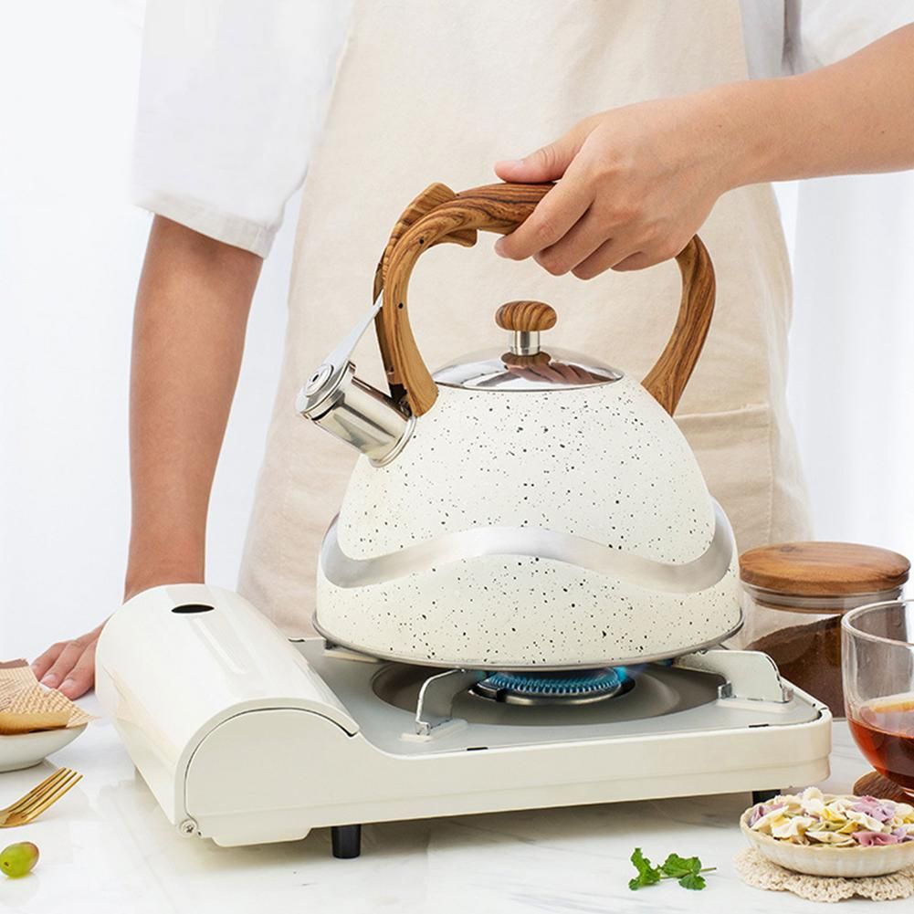 3L Stainless Steel Whistling Tea Kettle Stovetops