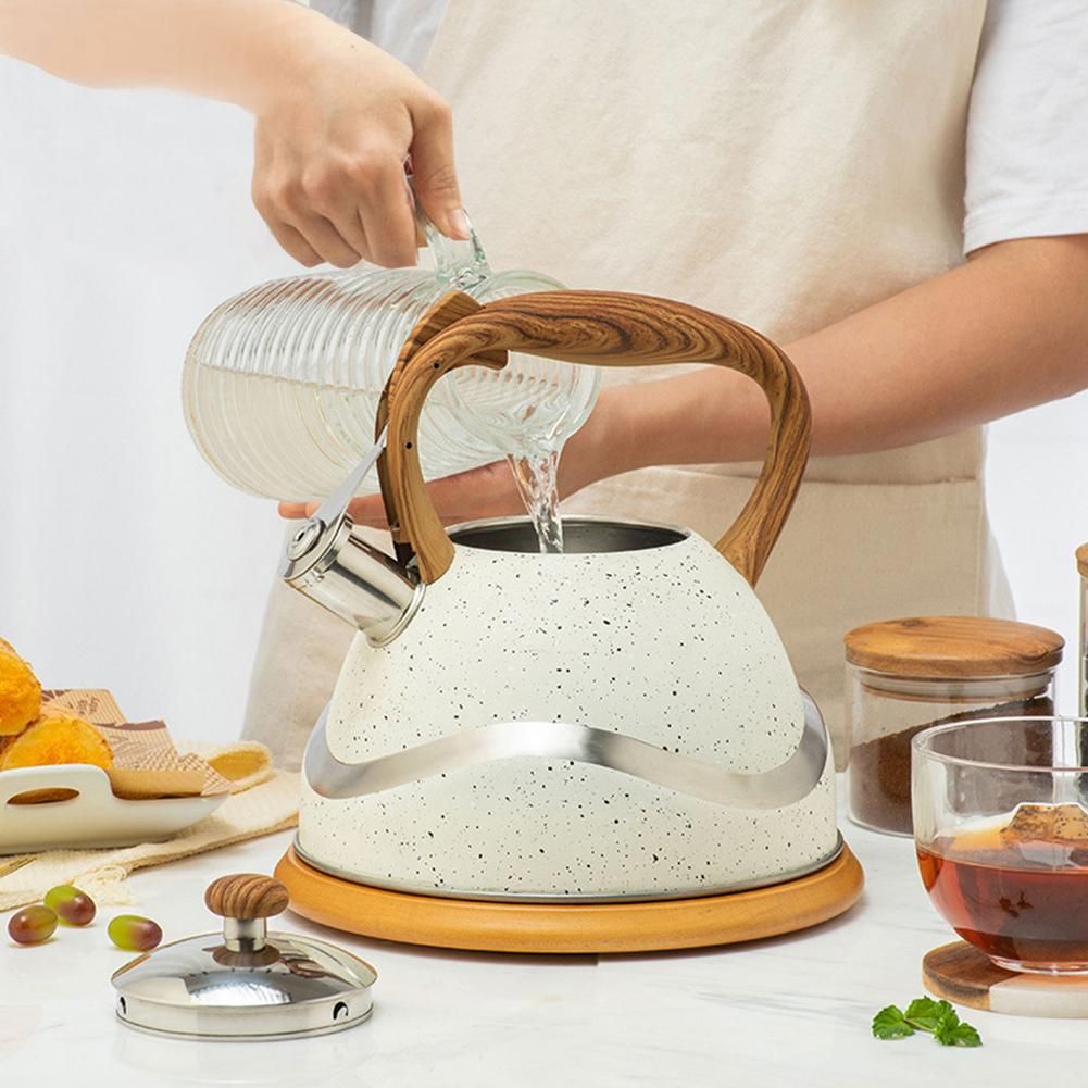 3L Stainless Steel Whistling Tea Kettle Stovetops