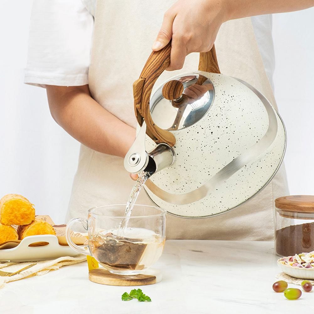 3L Stainless Steel Whistling Tea Kettle Stovetops
