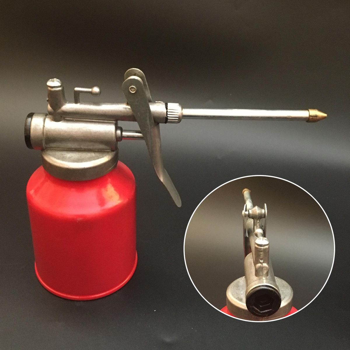 High Pressure Hand Pump Oiler Lubrication Oiling Can Bottle For