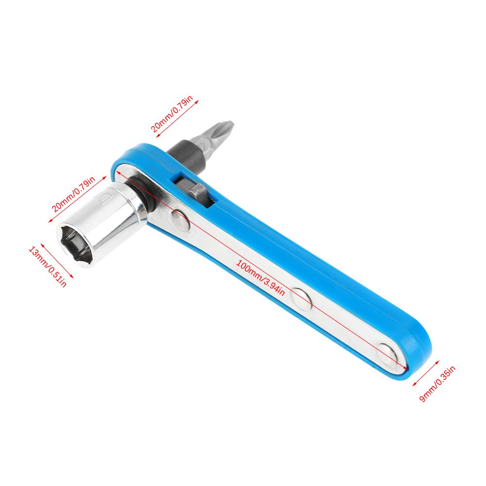 3in1 Screwdriver Set Kit Including Blue Ratchet Socket