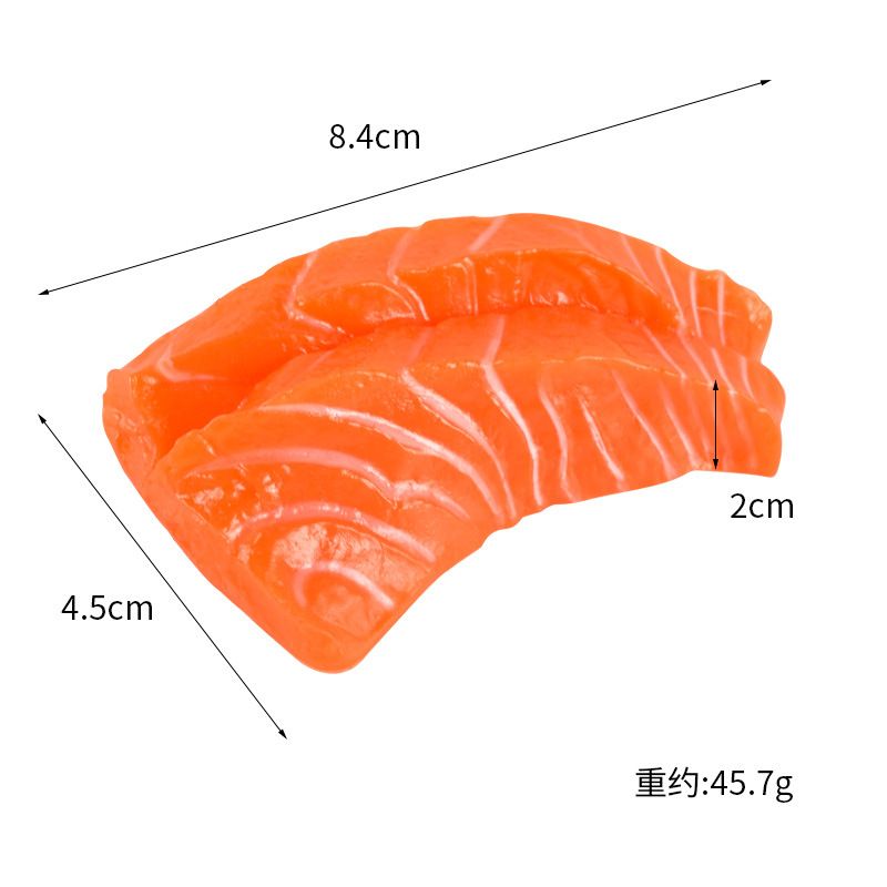 Simulated Pvc Salmon Fillet Sushi Artificial Salmon Food