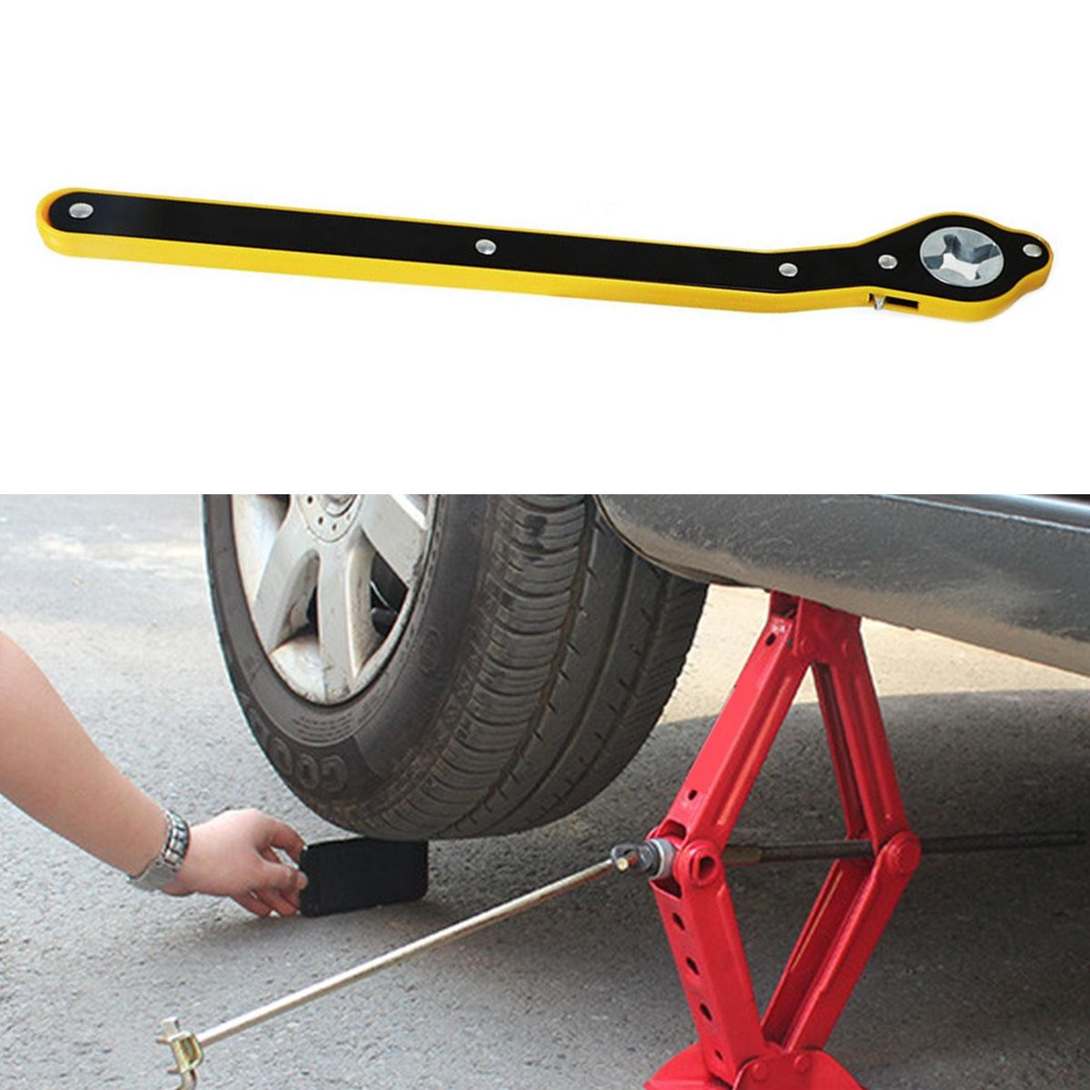 Jack Wrench Labor-saving Steel Ratchet Jack Wrench