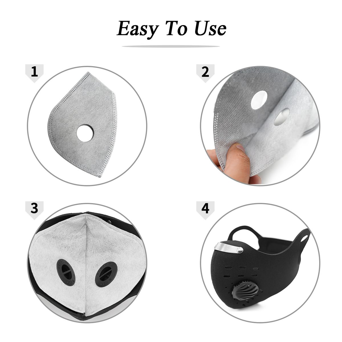 10 PCS Active Carbon Replacement Parts Dust Mask Replacement