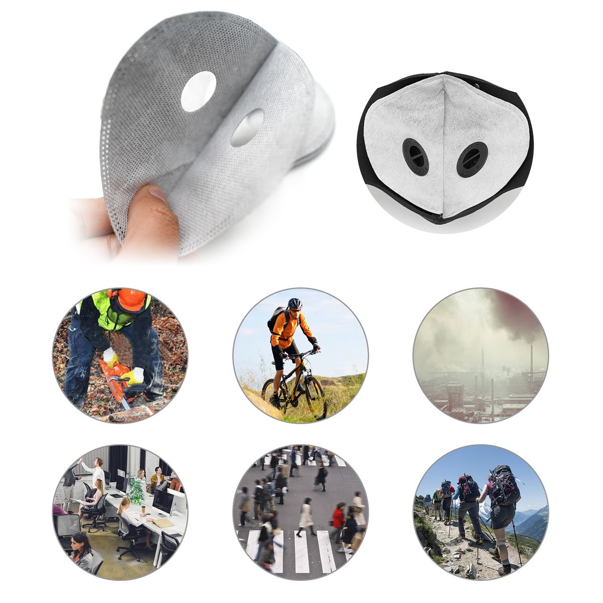 10 PCS Active Carbon Replacement Parts Dust Mask Replacement