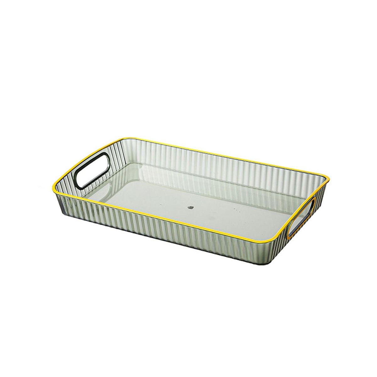 Makeup Organizer Tray Transparent Thickened Serving Tray with for Tea Green