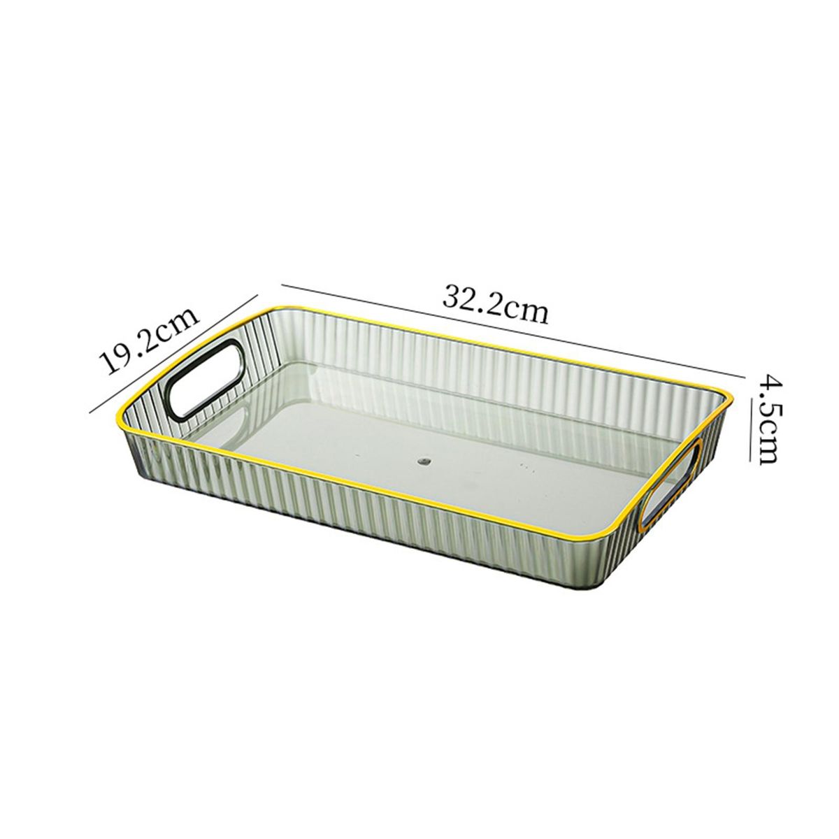 Makeup Organizer Tray Transparent Thickened Serving Tray with for Tea Green
