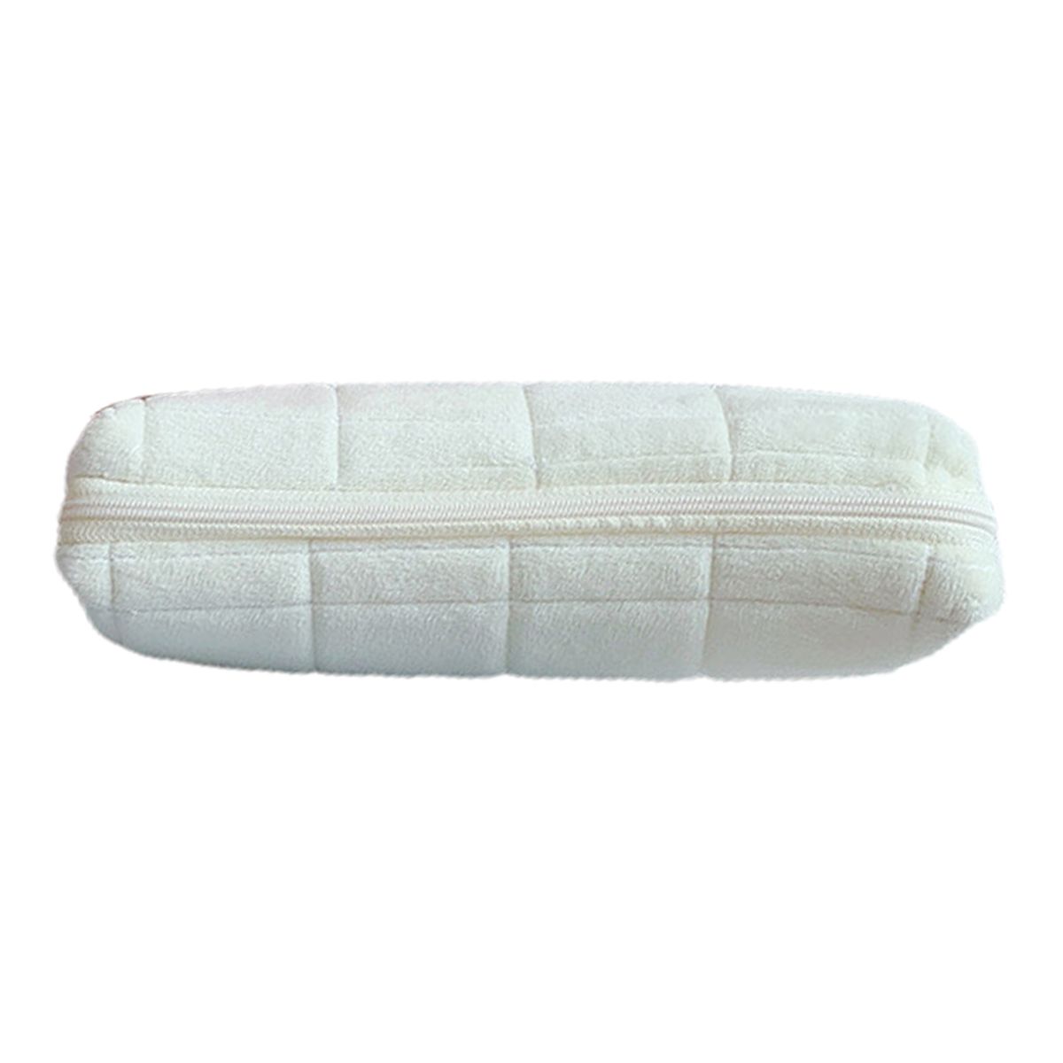 Furry Pencil Pouch Multi-function Lint Bright Color-White