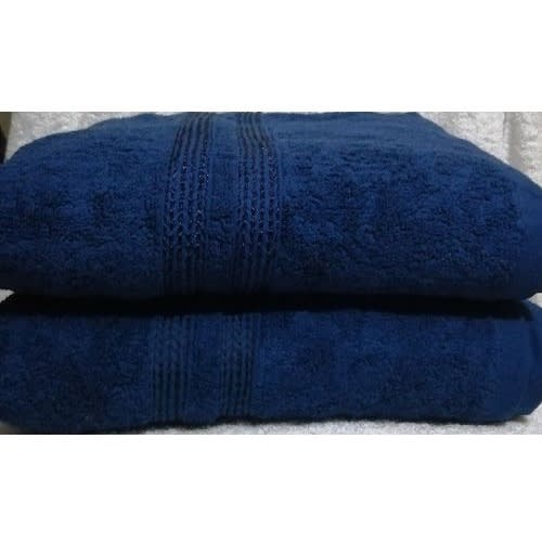 Extra Large Bath Towel - Set Of 2 - Navy Blue
