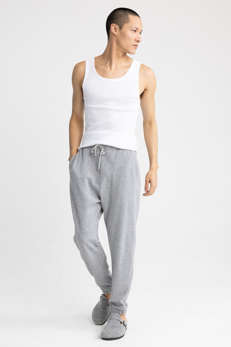 2 Piece Man Casual Slim Fit Athlete - White