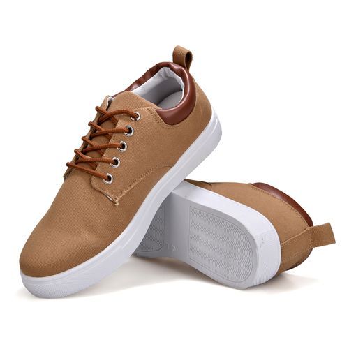 Men Canvas Shoes Low Top Travel Walking Shoes Flat Casual Footwear Big Size
