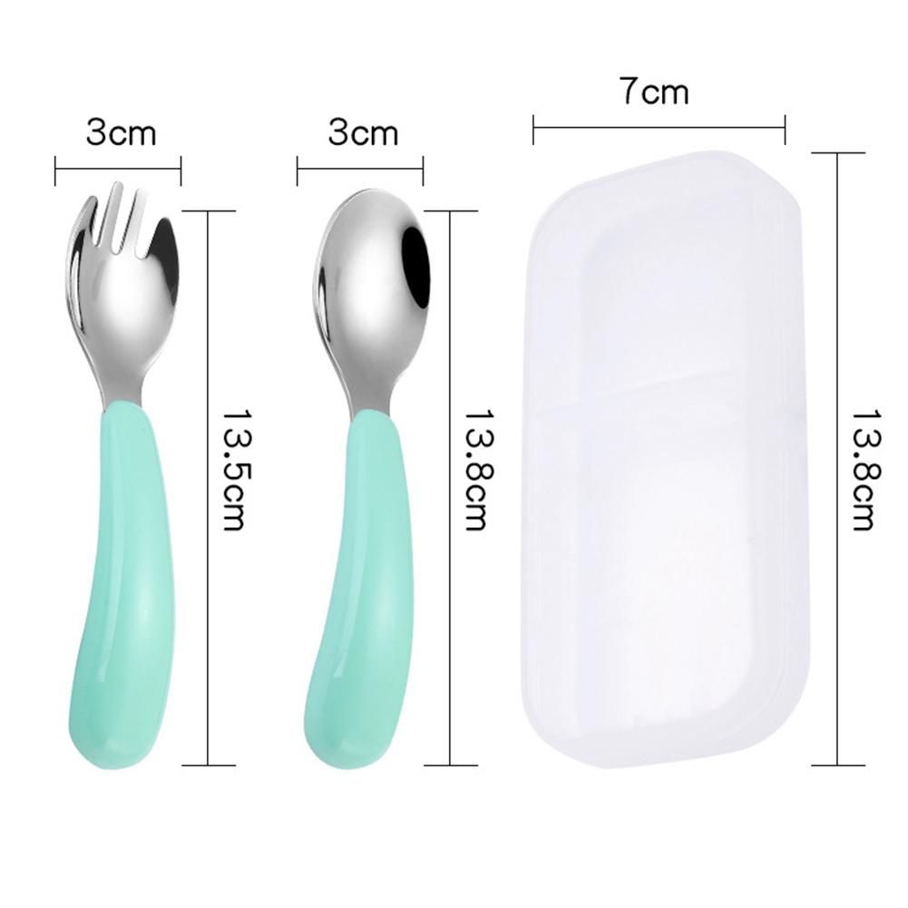6PCS Stainless Steel Tableware Set Children's Spoon Fork
