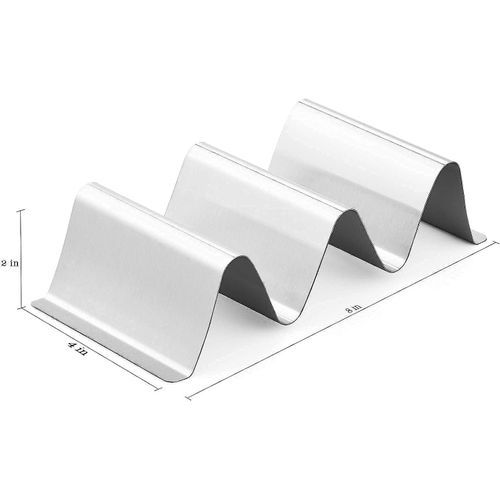 Taco Holder Stand,Set Of 6 Stainless Steel Tray,Stylish